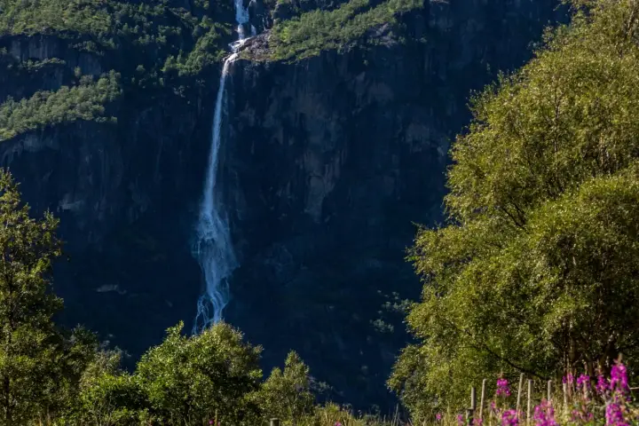 A waterfall from faraway